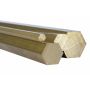 Latón hexagonal Ø5mm-40mm 6 kant 2.0401 CuZn33Pb3 Ms58 material completo Evek GmbH - 2