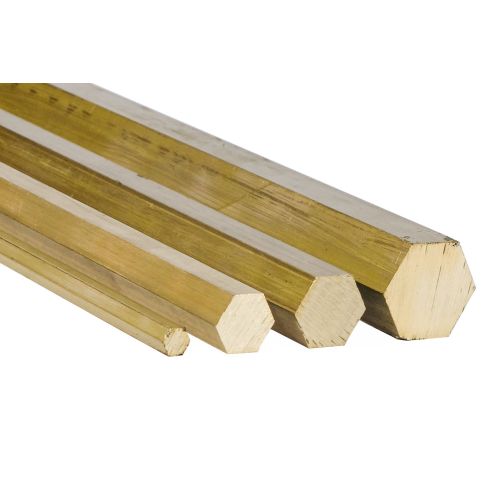 Latón hexagonal Ø5mm-40mm 6 kant 2.0401 CuZn33Pb3 Ms58 material completo Evek GmbH - 1