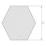 Hexágono de acero inoxidable SW 18mm-60mm 1.4305 bar hexágono VA V2A 303 barra hexagonal, acero inoxidable
