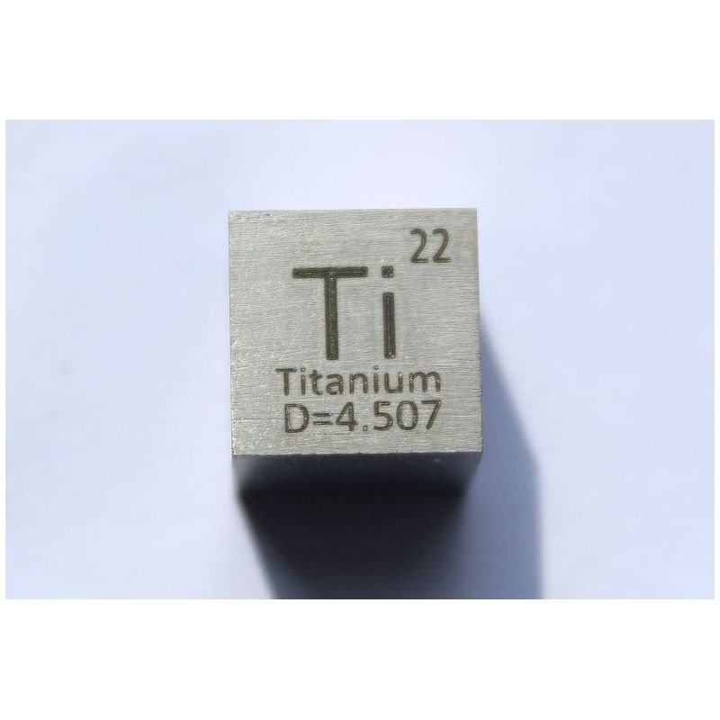 Titanio Ti cubo de metal 10x10mm pulido 99,5% pureza cubo