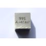 Titanio Ti cubo de metal 10x10mm pulido 99,5% pureza cubo