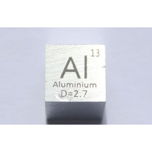 Aluminio Al cubo de metal 10x10mm pulido 99,99% pureza cubo