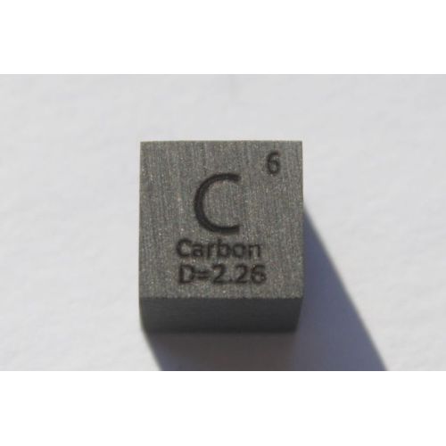 Carbono C cubo de metal 10x10mm pulido 99,9% pureza cubo